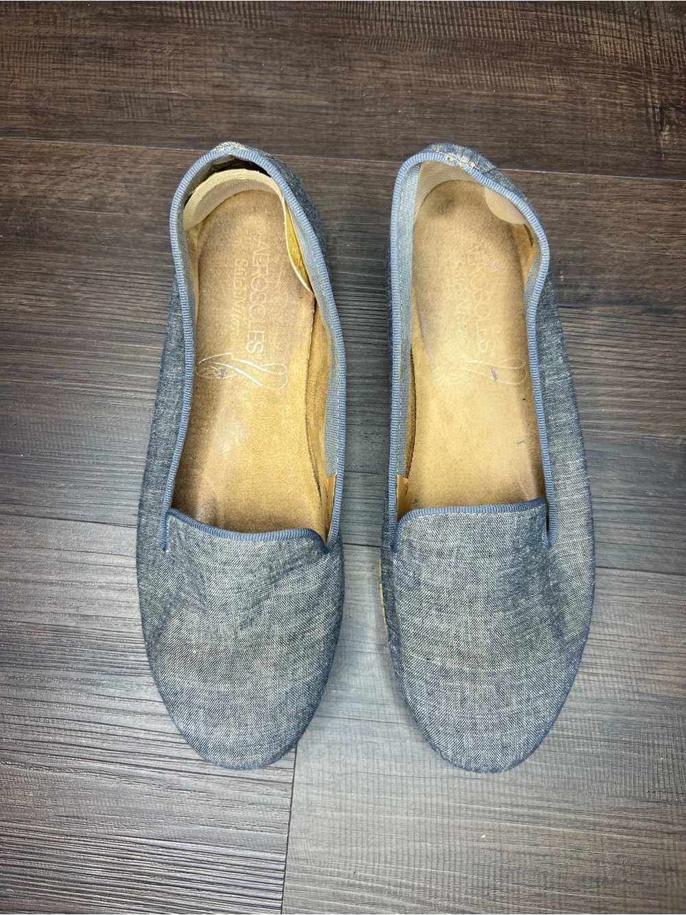 Aerosoles Blue and Brown Slip Ons
